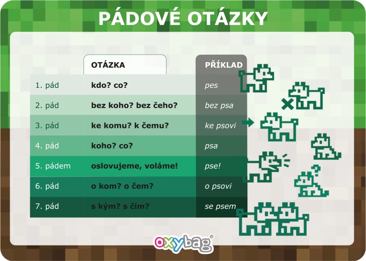 Playworld vzdelávacia karta A4 pádové otázky - 1 kus