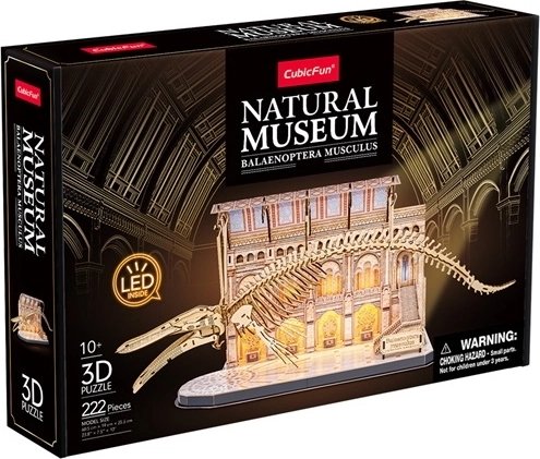 Cubic Fun 3D LED puzzle prírodovedné múzeum s kostrou vráskavca obrovského