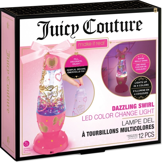 Juicy Couture trblietavá vírivá LED lampa so zmenou farieb
