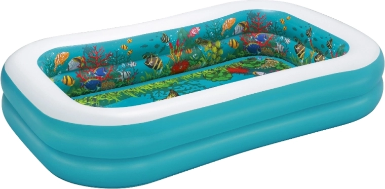 Nafukovací bazénik 3D podmorský svet 262 × 175 × 51 cm BESTWAY