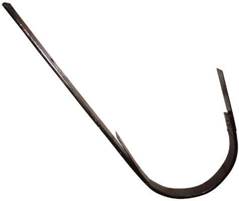 Samový hák J 250 mm z pozinkovanej ocele na upevnenie žľabu