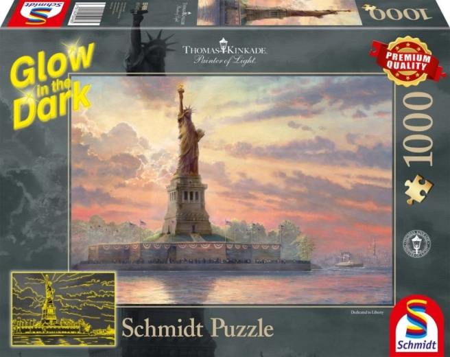 Puzzle Socha slobody za súmraku 1000 dielikov
