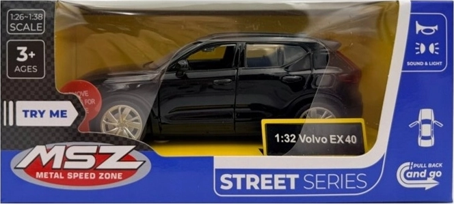 MSZ model Volvo EX40 so svetelnými a zvukovými efektmi, čierny