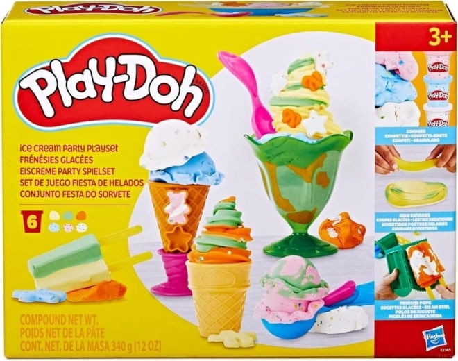 Play-Doh Ľadová zmrzlinová párty – kreatívna sada na zmrzlinu z modelíny