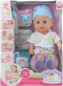 Bábätko so zvukmi a s čuraním s doplnkami 30 cm
