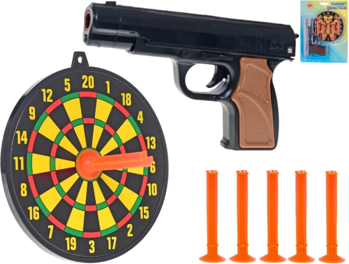 Detská pištoľ na prísavky s terčom 15 cm