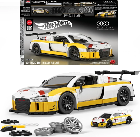 hot wheels brick shop ’15 audi r8 lms stavebnica 820 dielikov