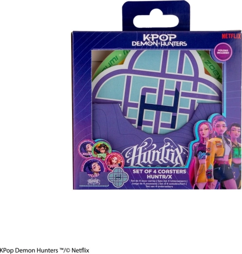 K-pop Demon Hunters súprava 4 podtáckov Huntrix