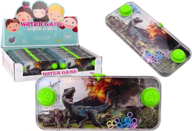 Vodná zručnostná hra dinosaurus Carnotaurus – vrecková konzola so zelenými tlačidlami