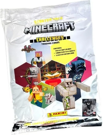 Minecraft zberateľské karty séria 4 „Challenges“ – štartovací balíček