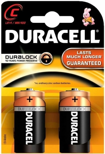 Alkalické batérie C 1,5 V DURACELL Basic, 2 ks