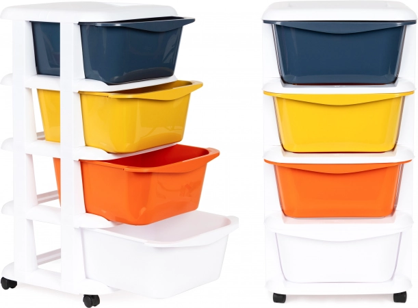 Organizér so 4 výsuvnými zásuvkami na kolieskach od ModernHome