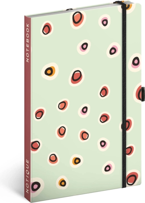 NOTIQUE linkovaný zápisník 13 × 21 cm s gumičkou a vreckom