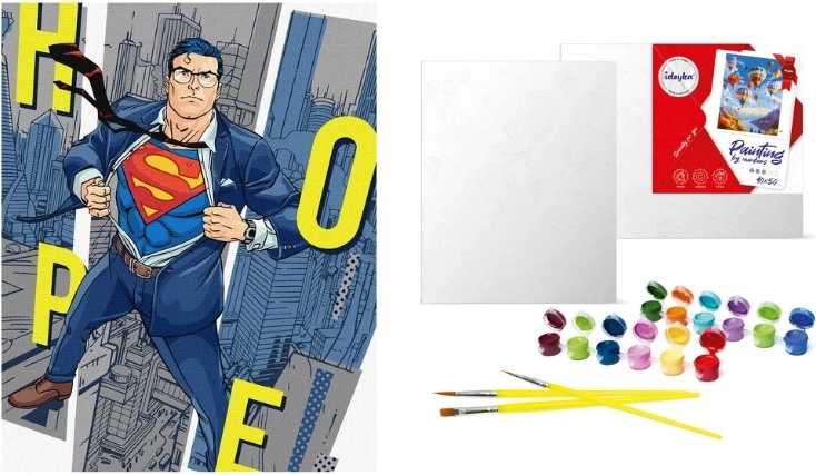 Maľovanie podľa čísel Warner Bros. Superman: nádej 40 × 50 cm