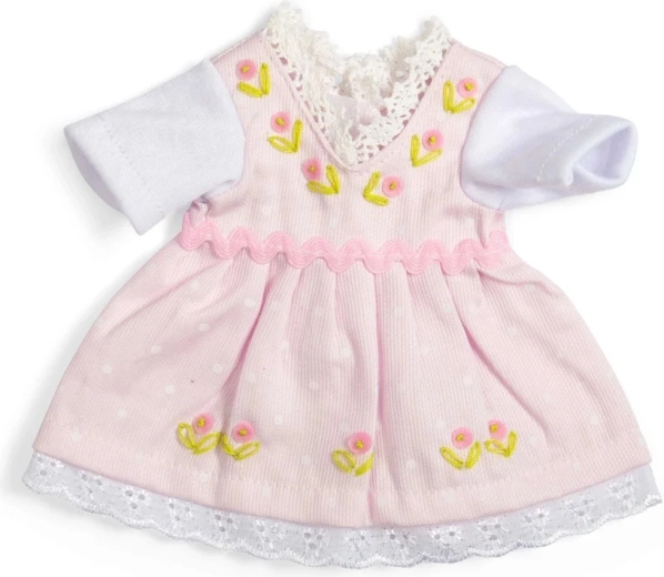 Bigjigs Toys ružové šaty s bielym tričkom pre bábiku 28 cm