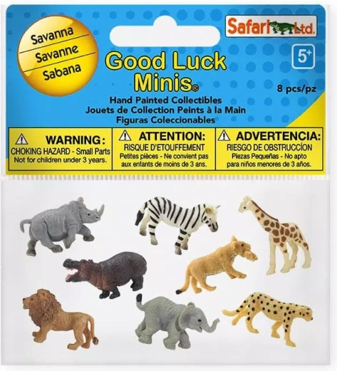 Safari Ltd. Good Luck Minis – zvieratá savany (8 ks)