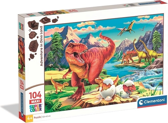 Clementoni maxi puzzle 104 dobrodružstvo s динозаврами