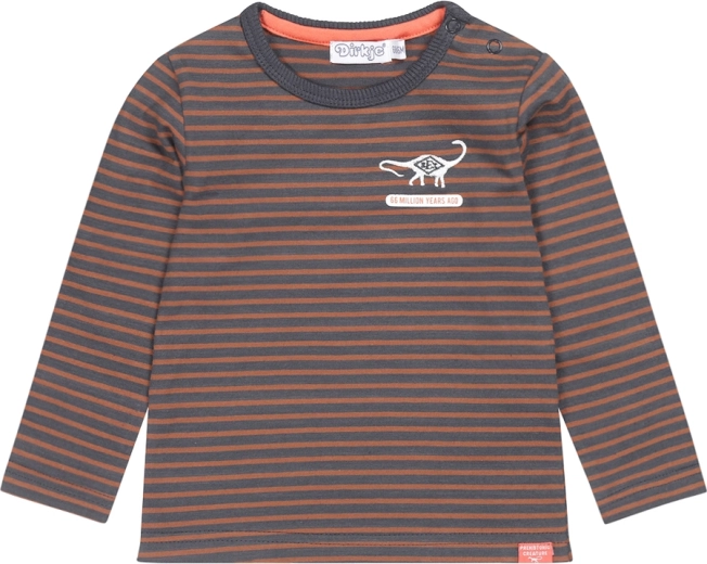 Dirkje chlapčenské tričko s dlhým rukávom tmavomodré pruhované vel. 86