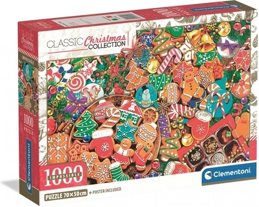 Clementoni Impossible vianočné dobroty puzzle 1000 dielikov