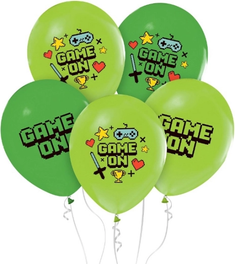 Latexové balóny Game On – 5 ks