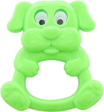 hračka chrastítko psík s pohyblivými očkami 11 cm