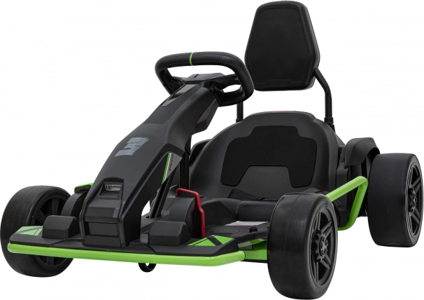 Elektrický driftovací motokár pre deti Fast 3, čierny, 24V, 2×150 W, LED a rádio