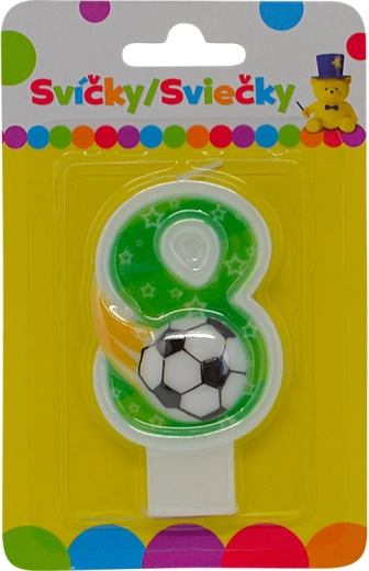 Narodeninová sviečka číslo 8 s loptou