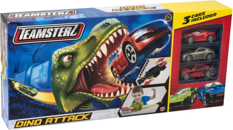 Teamsterz dráha dinosaurus + 3 autíčka