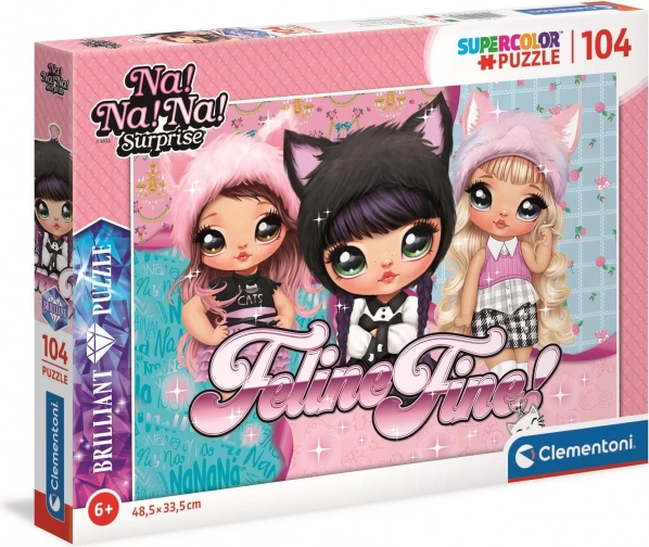 Clementoni brilliant puzzle Na! Na! Na! Surprise Parádne mačky, 104 dielikov