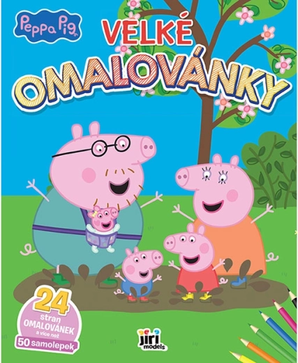 Veľké omaľovánky Prasiatko Peppa so samolepkami