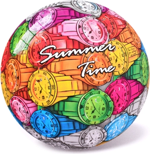 Detská lopta s motívom hodiniek 23 cm, od 10 mesiacov