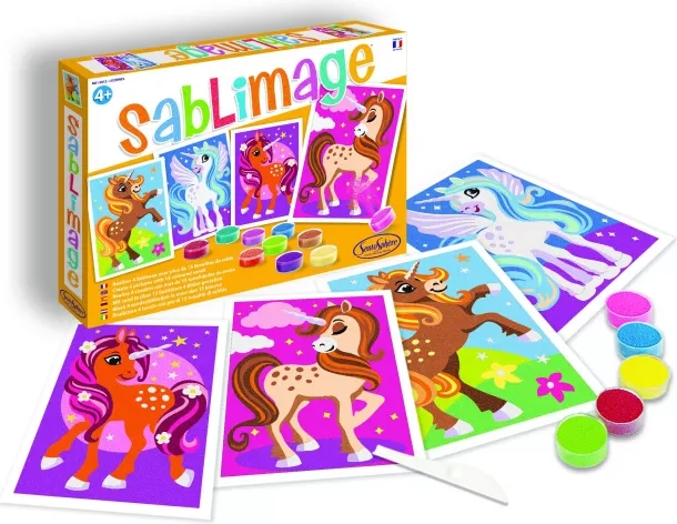 Sentosphere Sablimage mini pieskové obrázky jednorožce