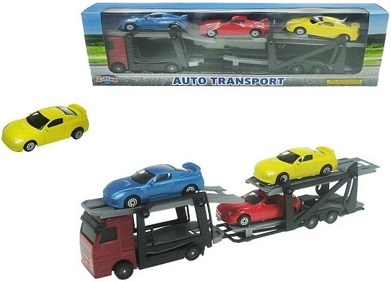 Autoprepravník s 3 športovými autíčkami