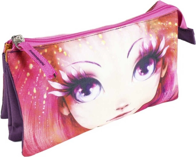 Školský peračník pre dievčatá Nebulous na zips s 3 vreckami 23 × 13 cm - 1 kus