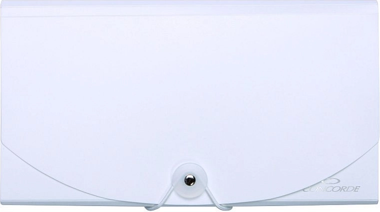 Dosky na dokumenty s gumou DL, 13 priehradiek, biela