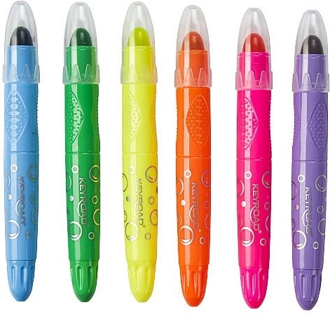 Gélové neonové pastely KEYROAD, sada 6 ks