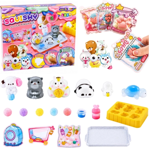 Kreatívna sada na výrobu DIY squishy zvieratiek so silikónovou hmotou