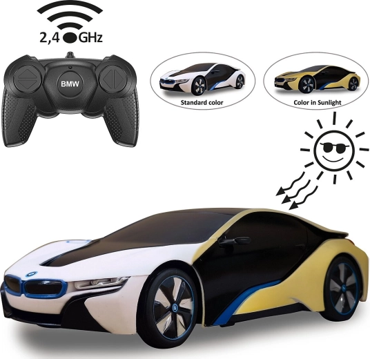 RC auto BMW i8 1:24 s UV fotochromatickým efektom