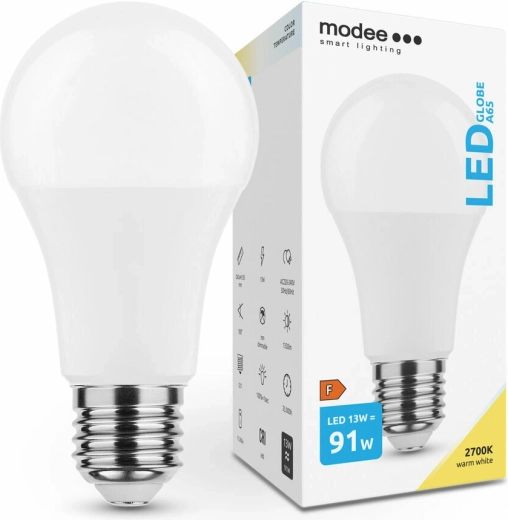 Modee Smart Lighting LED glóbusová žiarovka E27 13 W teplá biela
