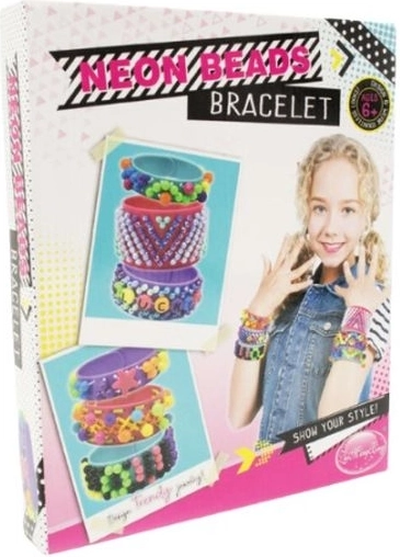 Kreatívna sada na výrobu náramkov Neon beads bracelet