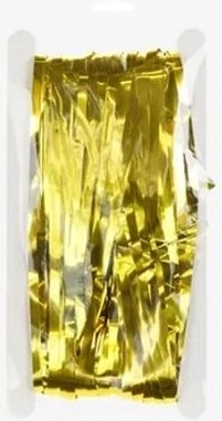 Zlatá párty závesná fóliová dekorácia 100 × 200 cm