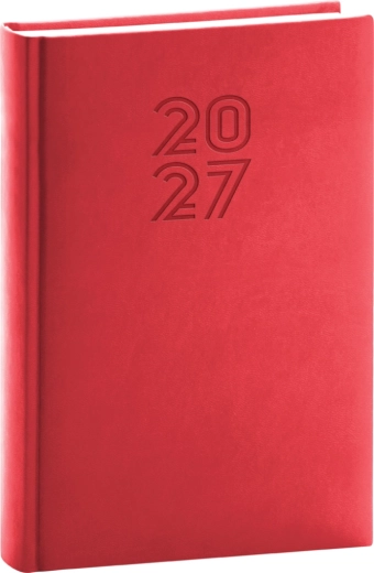 Notique Aprint denný diár 2027 červený 15 × 21 cm