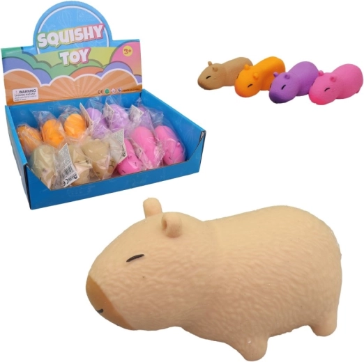 Squishy hračka kapybara v display boxe (12 ks)