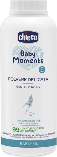 Chicco Baby Moments detský púder s kaolínom a kukuričným škrobom 130 g
