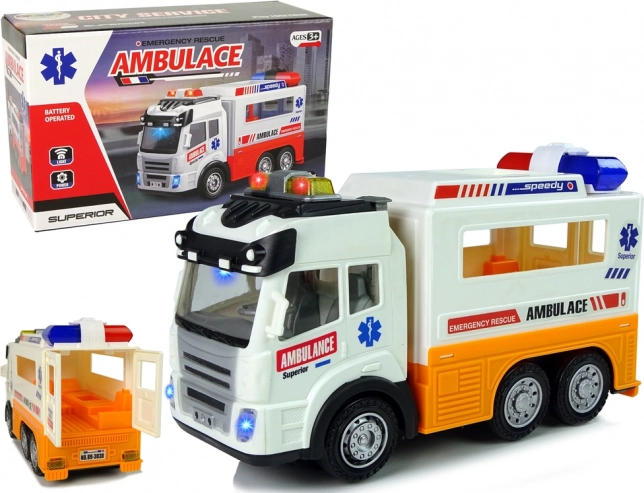 Ambulancia Auto na Batérie s Efektmi Svetla a Zvuku