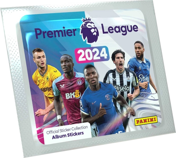 Zberateľské samolepky Panini Premier League 2024 – balíček 5 ks