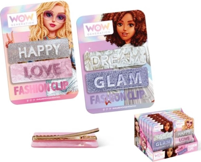 Sada 2 módnych vlasových klipsov WOW Generation Fabulous Glam
