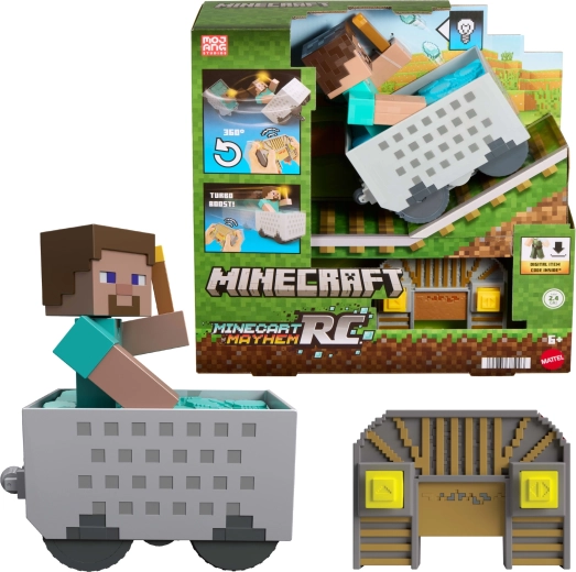 Minecraft RC banský vozík so Stevom