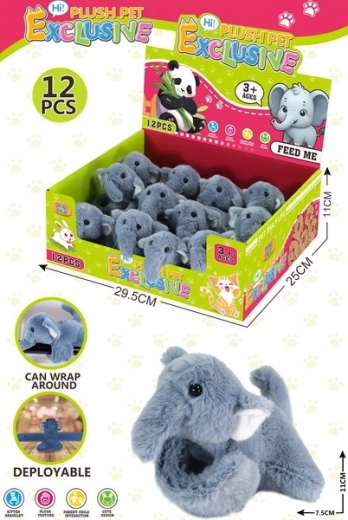 Plyšový náramok so slonom 11 × 7,5 cm