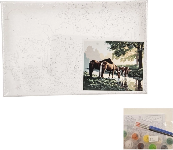 Maľovanie podľa čísel – Kone 24 × 30 cm